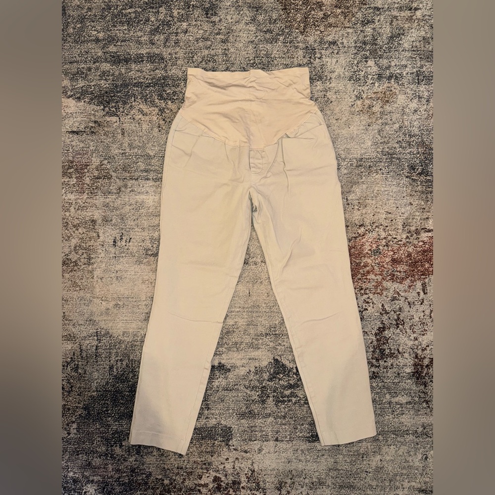 Maternity Old Navy Ankle Straight Leg Pixie Pants w/ Full Panel